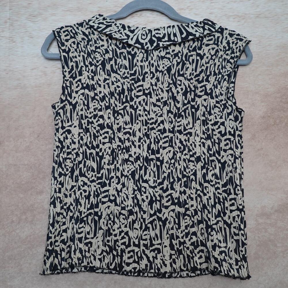 Nicola Y2K Pleated Abstract Tank XL